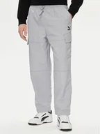 Spodnie sportowe męskie - Puma Spodnie dresowe Classics 624260 Szary Relaxed Fit - miniaturka - grafika 1