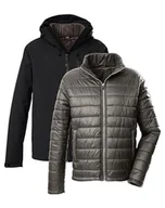 Kurtki męskie - killtec Męska kurtka outdoorowa/3 w 1 kurtka funkcyjna z kapturem i odpinaną kurtką pikowaną KOW 95 MN JCKT, czarna, 3XL, 43492-000 - miniaturka - grafika 1