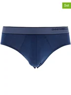 Majtki męskie - COTONELLA Slipy (2 pary) w kolorze granatowym - miniaturka - grafika 1