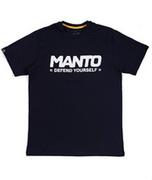 Koszulki sportowe męskie - MANTO T-shirt Koszulka Logotype Defend Czarna - miniaturka - grafika 1