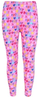 Legginsy - Różowe legginsy dziewczęce, kolorowe napisy Świnka Peppa 7 lat 122 cm - miniaturka - grafika 1