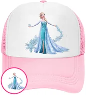 Czapki i chusty sportowe męskie - CZAPKA Z DASZKIEM KRAINA LODU DLA DZIECI SIATKA RÓŻOWA BEJSBOLÓWKA - miniaturka - grafika 1