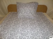 Pościel - Pościel Z Kory 200X220 187 Biała Szare Kwiatki Na Guziki 100% Bawełna Gruba - miniaturka - grafika 1