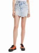Spódnice - Desigual Spódnica jeansowa Tatum 23SWFD16 Niebieski Regular Fit - miniaturka - grafika 1
