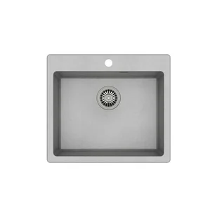 QUADRON MORGAN 110 szary metalik + odpływ stalowy (HB8304U5-BS) HB8304U5-BS - Zlewozmywaki - miniaturka - grafika 5