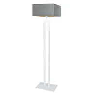 Lampy stojące - LYSNE, lampa podłogowa TORONTO GOLD, szary stalowy ze złotym wnętrzem - miniaturka - grafika 1