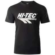 Koszulki sportowe męskie - Koszulka męska Hi-Tec Retro Rozmiar: L / Kolor: czarny - miniaturka - grafika 1