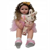 Lalki dla dziewczynek - Lalka Realistyczna Dziewczynka Z Lokami 56 CM Bobas Z Akcesoriami Do Zabawy - miniaturka - grafika 1