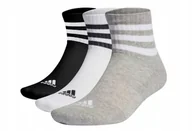 Skarpetki dla dzieci - Skarpety adidas 3-Stripes Cushioned Sportswear Mid - miniaturka - grafika 1