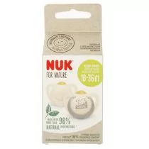 Nuk Smoczek uspokajający lateksowy 18-36m For Nature popiel 10737877 2 szt. - Smoczki uspokajające - miniaturka - grafika 1