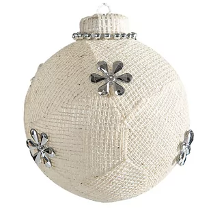 Bombka choinkowa EUROFIRANY Fresh1, kremowa, 10 cm - Bombki - miniaturka - grafika 1