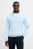 Bluzy męskie - Lacoste bluza bawełniana męska kolor niebieski gładka SH9774 - miniaturka - grafika 1