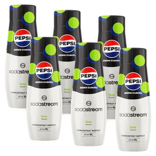 Zestaw Syropów do saturatora SODASTREAM Pepsi Max o Smaku Limonki 6 x 440ml - Syropy i koncentraty owocowe - miniaturka - grafika 1