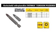 Wkrętarki - Stanley Końcówki wkrętarskie - pozidriv torsion pz1/25 (2szt.) STA62040 - miniaturka - grafika 1