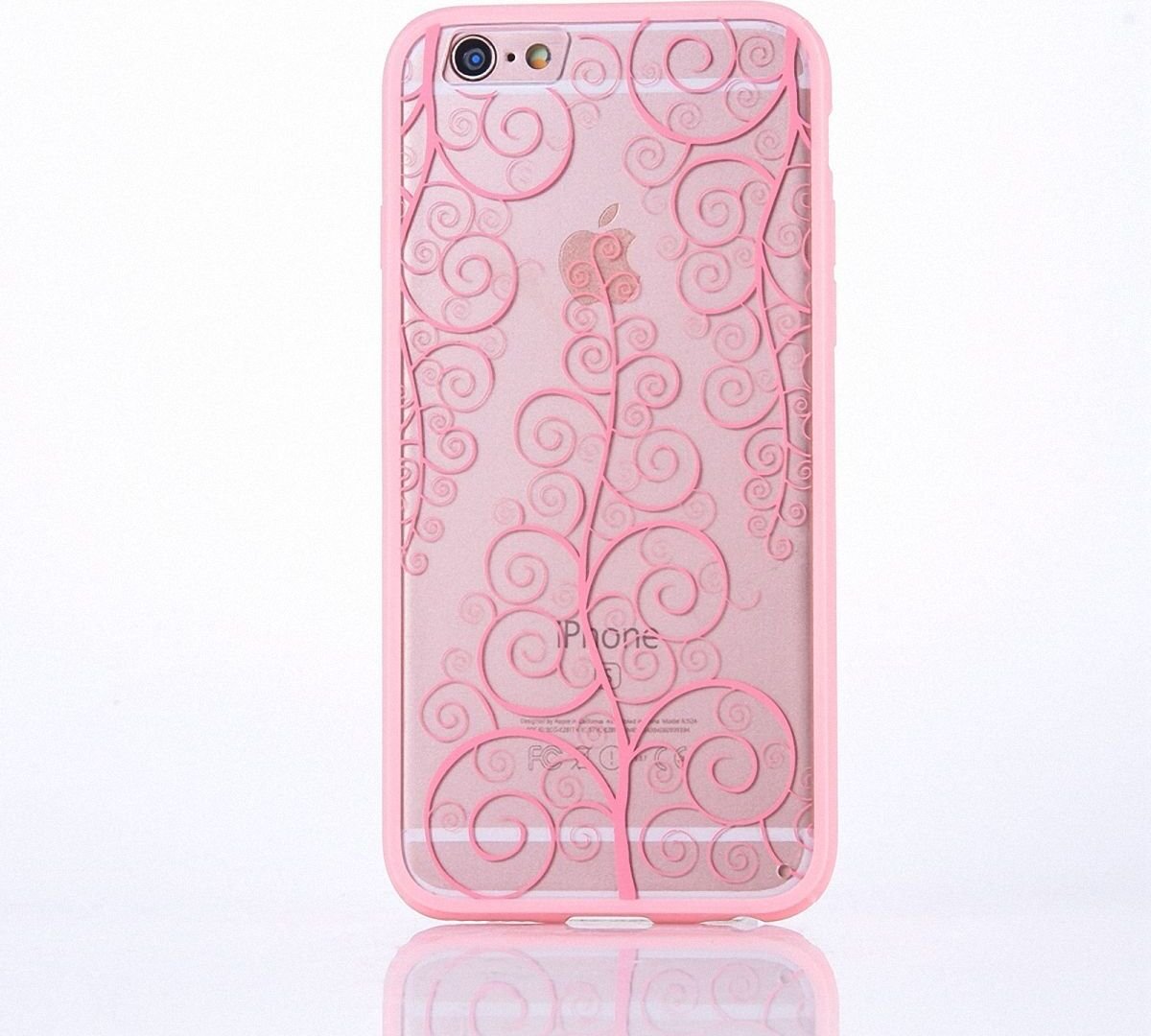 Etui na telefon komórkowy Mandala dla Apple iPhone 6 / 6s Etui ochronne z motywem kwiatowym Pokrowiec na torbę Bumper Pink