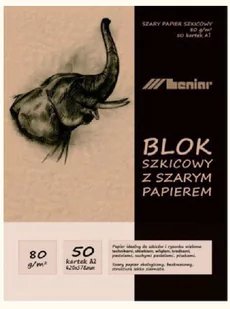 Blok szkicowy z szarym papierem, A2, 50 kartek - Podobrazia, bloki, papiery - miniaturka - grafika 1