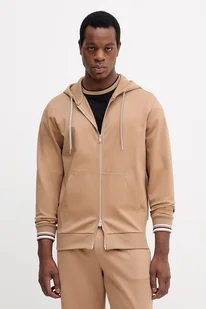 BOSS bluza męska kolor beżowy z kapturem gładka 50543427 - Bluzy męskie - miniaturka - grafika 1