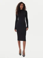 Sukienki - Fracomina Sukienka dzianinowa FJ25WD5006K463Q7 Czarny Slim Fit - miniaturka - grafika 1