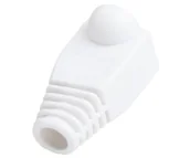 Maskownice do kabli - Unitek Unitek Osłona wtyku RJ45 6 mm 100 szt biała - miniaturka - grafika 1