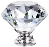 Meble modułowe i akcesoria - Gałka meblowa kryształowa srebrna LOTUSIA 30mm - miniaturka - grafika 1