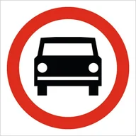 Akcesoria BHP - Znak drogowy Zakaz wjazdu pojazdów silnikowych, grube PCV3, format 50x50cm - miniaturka - grafika 1