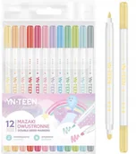 Flamastry - Mazaki dwustronne pastel 12 kolorów YNT - INTERDRUK - miniaturka - grafika 1
