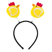Dodatki do strojów karnawałowych - OPASKA WIELKANOCNA NA GŁOWĘ WŁOSY KURCZACZEK KURCZACZKI FILC ŻÓŁTA SUPERCENA - miniaturka - grafika 1