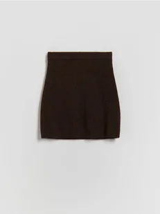 Reserved - Dzianinowa spódnica z domieszką wełny - brązowy - Swetry dla dziewczynek - miniaturka - grafika 1