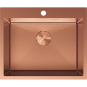 Zlewozmywaki - Mexen Solix zlewozmywak stalowy 1-komorowy 600 x 500 mm, miedź - 6408601000-65 - miniaturka - grafika 1