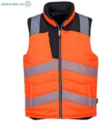 Odzież robocza - PORTWEST PW374 OCIEPLACZ OSTRZEGAWCZY DWUSTRONNY PW3; POMARAŃCZOWY/CZARNY - miniaturka - grafika 1