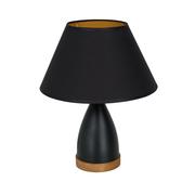 Lampy stojące - Luminex Table 3725 lampa stołowa lampka 1x60W E27 czarna/złota - miniaturka - grafika 1