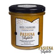 Miód - Miód z kurkumą i pieprzem cayenne 430gr Pasieka Filipków - miniaturka - grafika 1