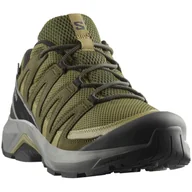 Buty trekkingowe męskie - Męskie buty turystyczne Salomon X-Adventure Recon Gore Tex Rozmiar butów (UE): 45 1/3 / Kolor: zielony - miniaturka - grafika 1