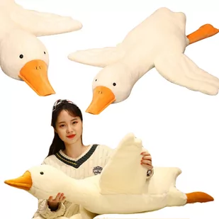 WKS, Duża Pluszowa Maskotka Gęś Poduszka Kaczka 130cm - Maskotki i pluszaki - miniaturka - grafika 1