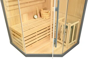Sauna fińska narożna TG2C Grey z piecem - Sauny - miniaturka - grafika 3