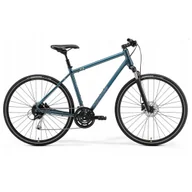 Rowery - Rower crossowy Merida CROSSWAY 100 S(47) TEAL-BLUE(SILVER-BLUE/LIME) - miniaturka - grafika 1