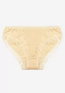 Majtki damskie - Jasnobeżowe Koronkowe Majtki Figi Seelman - miniaturka - grafika 1