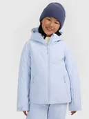 Kurtki i płaszcze dla dziewczynek - 4F Kurtka narciarska membrana 5000 dziewczęca - niebieska 122 (6-7 lat) - miniaturka - grafika 1