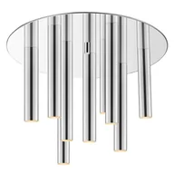 Oprawy, klosze i abażury - Sufitowa Lampa nowoczesna Loya LED 45W 3000K metalowa do holu chrom - miniaturka - grafika 1