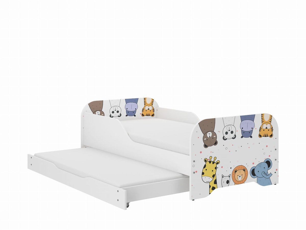 Łóżko dziecięce MIKI 160x80 MINI ZOO z funkcją spania