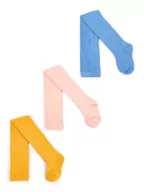 Rajstopy - Niebieskie RAJSTOPY bawełniane gładkie - miniaturka - grafika 1