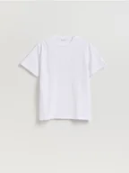 Koszulki męskie - Reserved - Strukturalny t-shirt comfort fit - biały - miniaturka - grafika 1