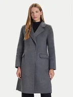 Płaszcze damskie - ViCOLO Płaszcz wełniany TF0073 Szary Regular Fit - miniaturka - grafika 1