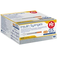 Glukometry i akcesoria dla diabetyków - Pic Solution Insulin Syringes, strzykawka insulinowa 0,5 ml z igłą 31G (0,25 mm) x 8 mm, 100 sztuk - miniaturka - grafika 1