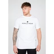 Koszulki sportowe męskie - Koszulka fitness męska Gorilla Wear Davis T-shirt biała - miniaturka - grafika 1