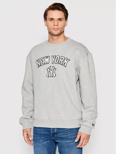 Bluzy męskie - New Era Bluza New York Yankees Heritage 12893150 Szary Oversize - grafika 1