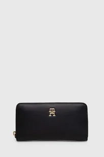 Tommy Hilfiger portfel damski kolor czarny AW0AW16326 - Portfele - miniaturka - grafika 1
