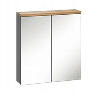Szafki łazienkowe - Szafka łazienkowa Z lustrem Bali 60 cm Szary - miniaturka - grafika 1