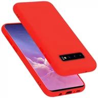 Etui i futerały do telefonów - Pokrowiec Do Samsung Galaxy S10 PLUS Etui w LIQUID CZERWONY TPU Silikon Case Cover Obudowa Ochronny Cadorabo - miniaturka - grafika 1