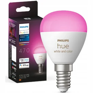 Żarówka Led E14 P45 5,1W 470lm 2000 6500K Tw Rgb Smart Philips Hue - Żarówki LED - miniaturka - grafika 1